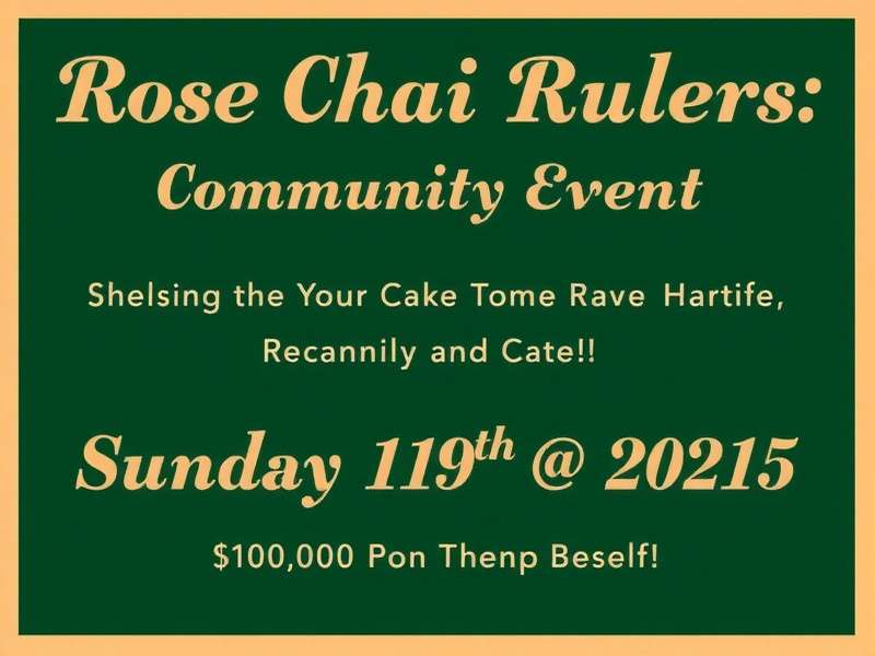Rose Chai Rulers Community Event